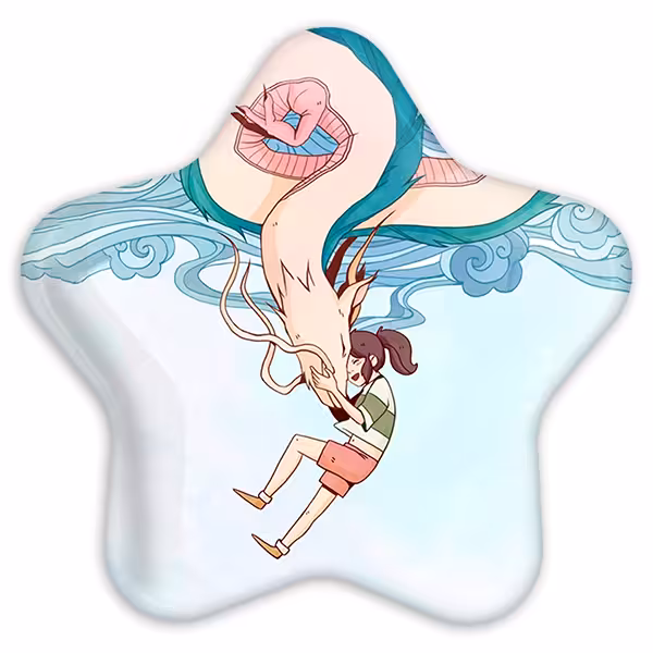 پیکسل خندالو طرح انیمه شهر اشباح مدل ستاره ای کد 4881