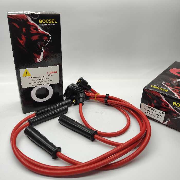 وایر شمع تقویتی پراید کاربراتور  مقاومت صفر دوسر برنجی سیلیکون گریدAپلاس 