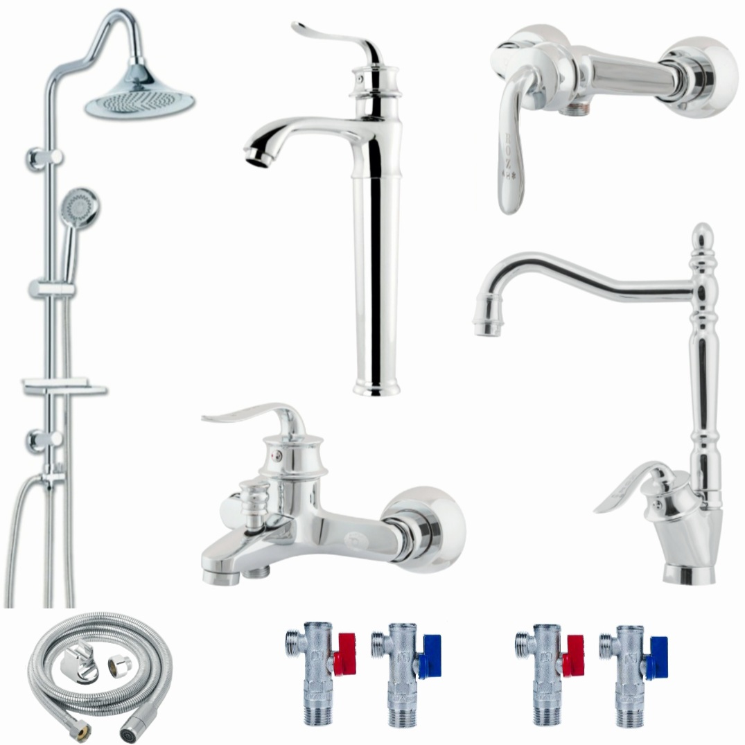 ست شیرآلات شیرآلات  رز مدل هلن پرو نایت مجموعه 10 عددی