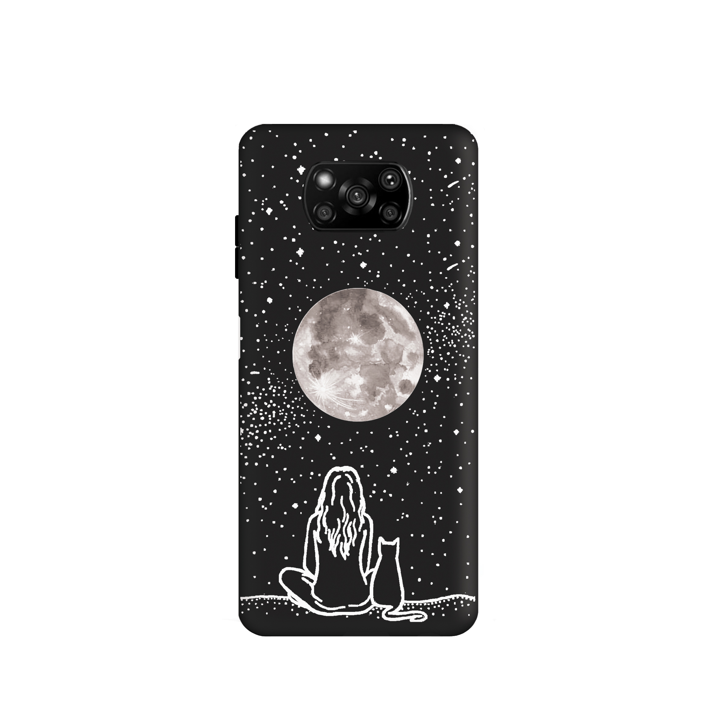 کاور طرح دختر و گربه مناسب برای گوشی موبایل شیائومی Poco X3 NFC / Poco X3 Pro