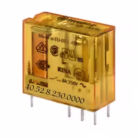 رله شیشه ای 8 پایه 2 کنتاکت 230 ولت AC فیندر کد 40.52.8.230.0000
