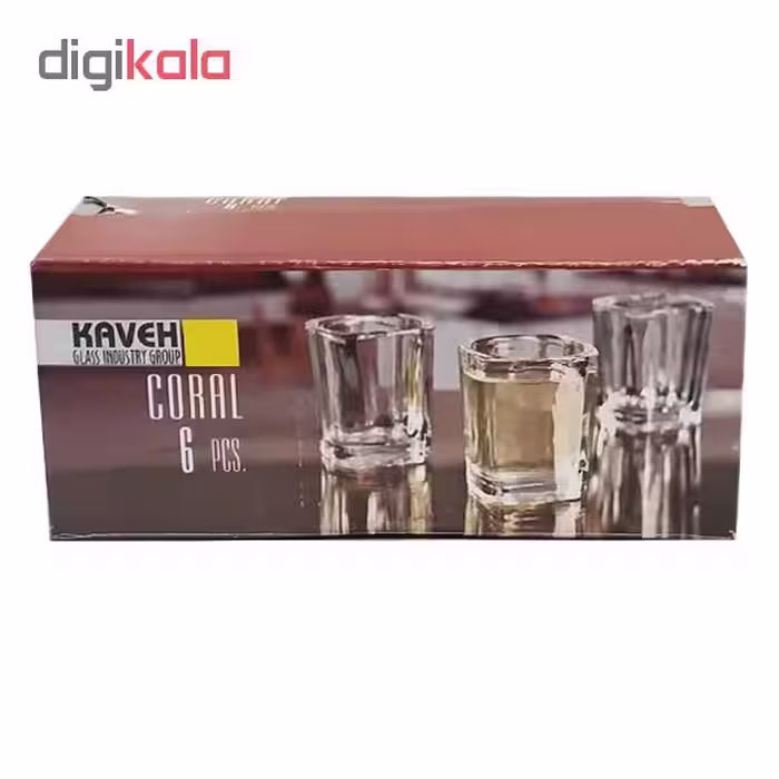 لیوان 6 پارچه کاوه مدل 1234