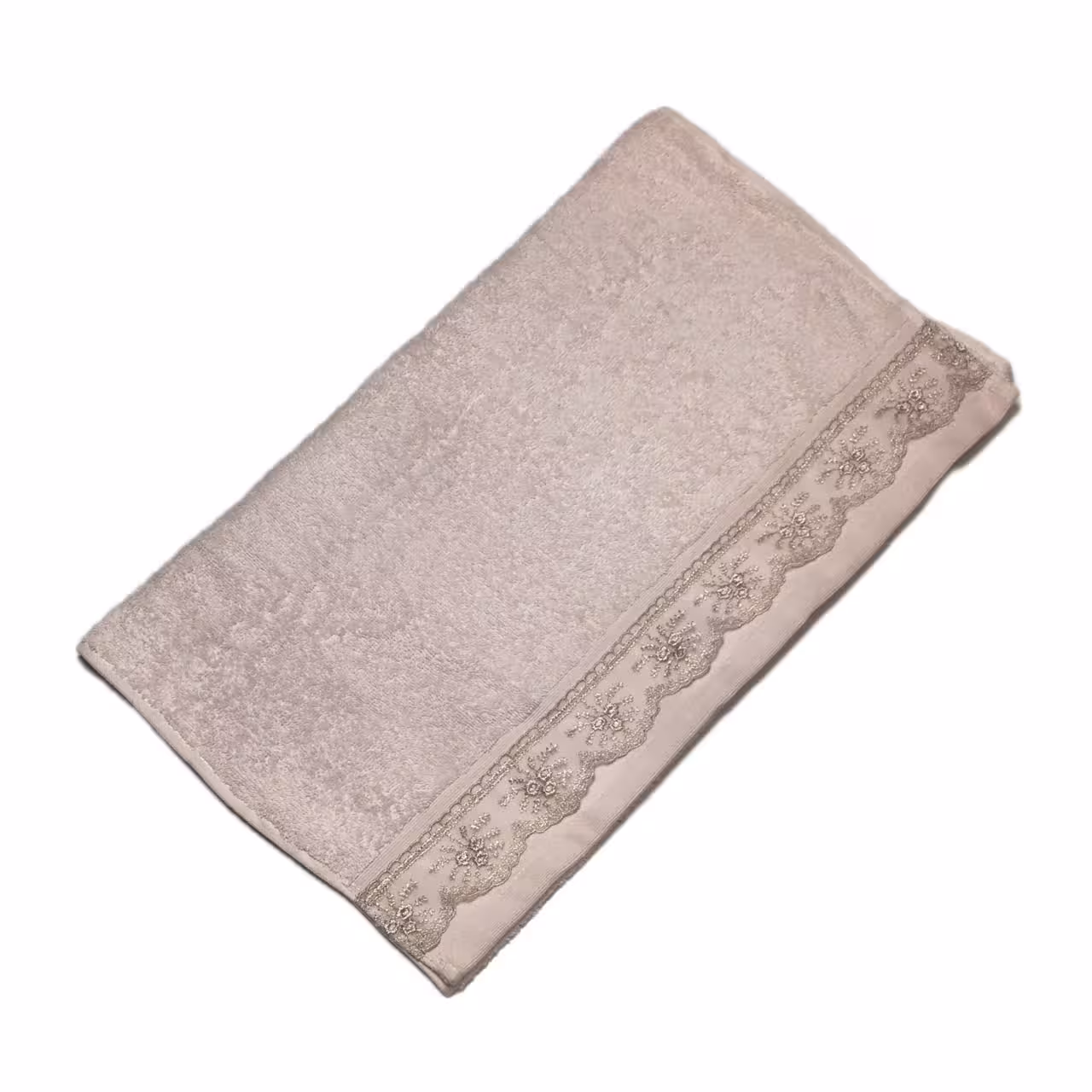 حوله دست و صورت فانتزی گیپور دار DECO BIANCA ترکیه سایز 50×90
