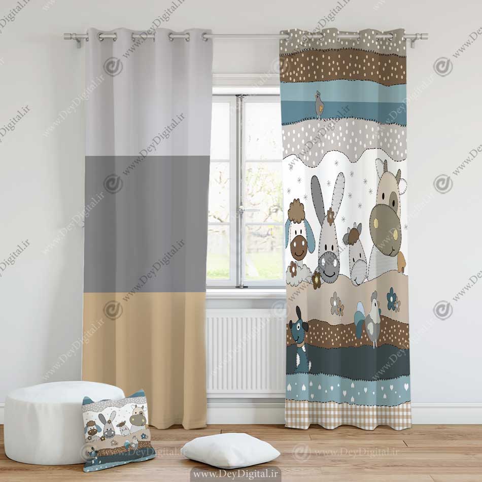 پرده چاپی اتاق کودک ز