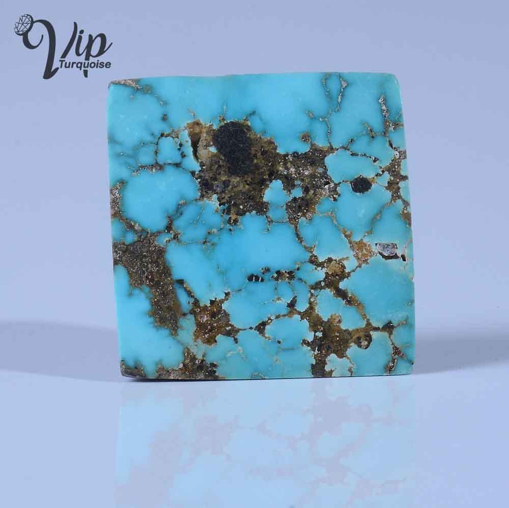 سنگ فیروزه شجری سبز ابی چهارگوش کد 1018