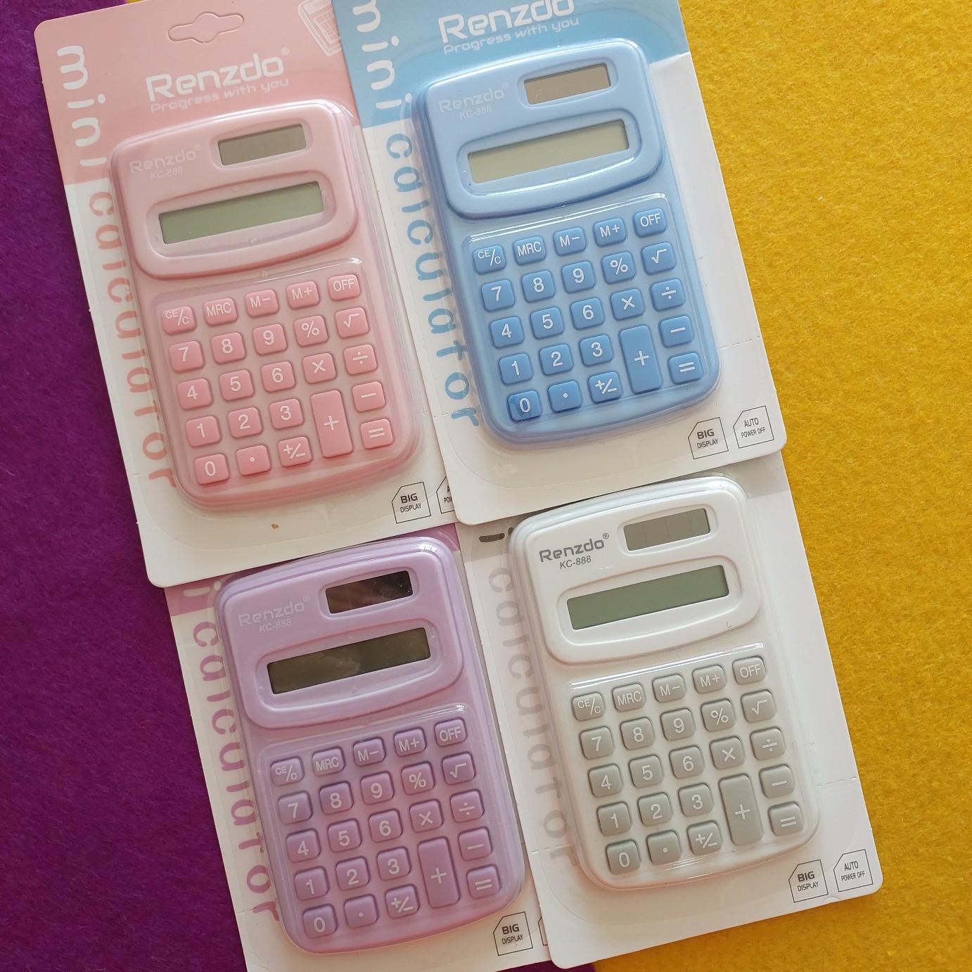 ماشین حساب دانش آموزی Renzdo در رنگ های جذاب