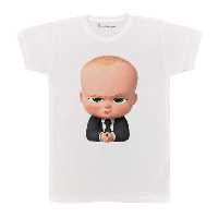 تی شرت بچگانه پرمانه طرح بچه رئیس کد pmt.4153