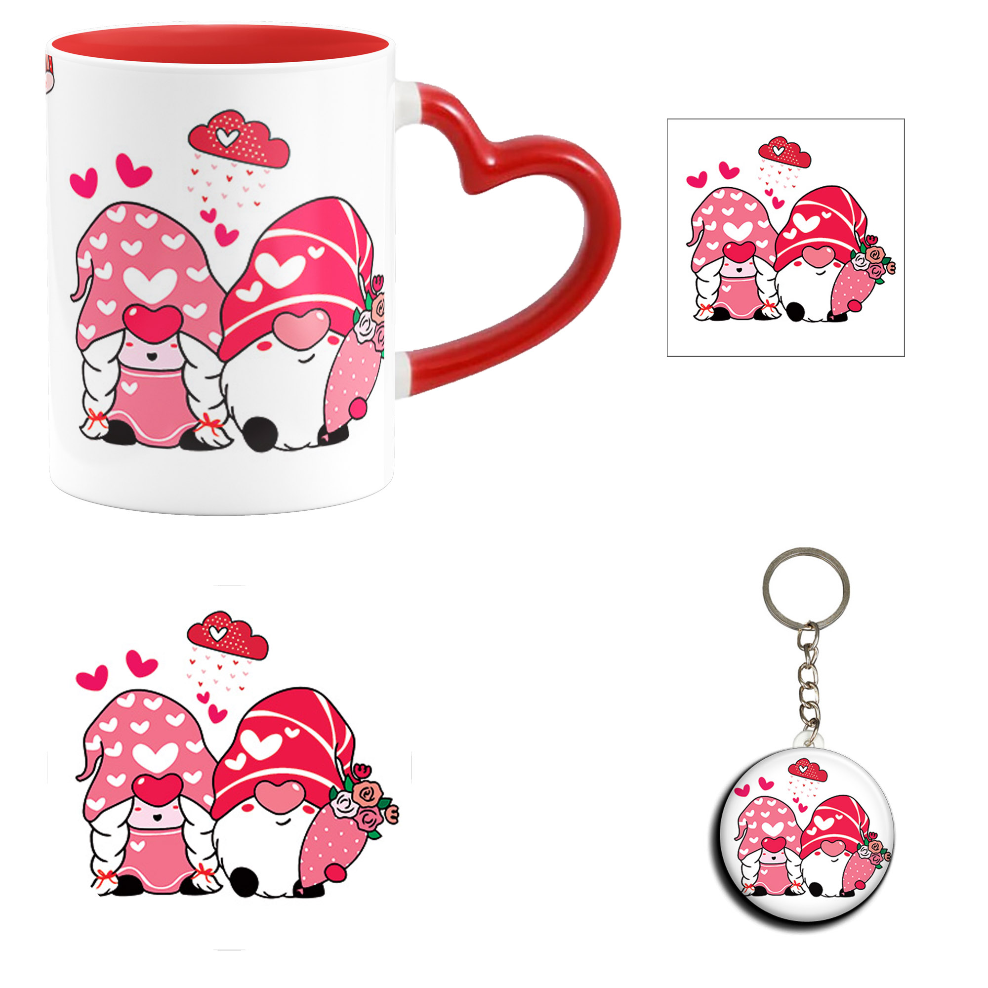 ست هدیه ماگ مدل روز عشق طرح عاشقانه کد M134