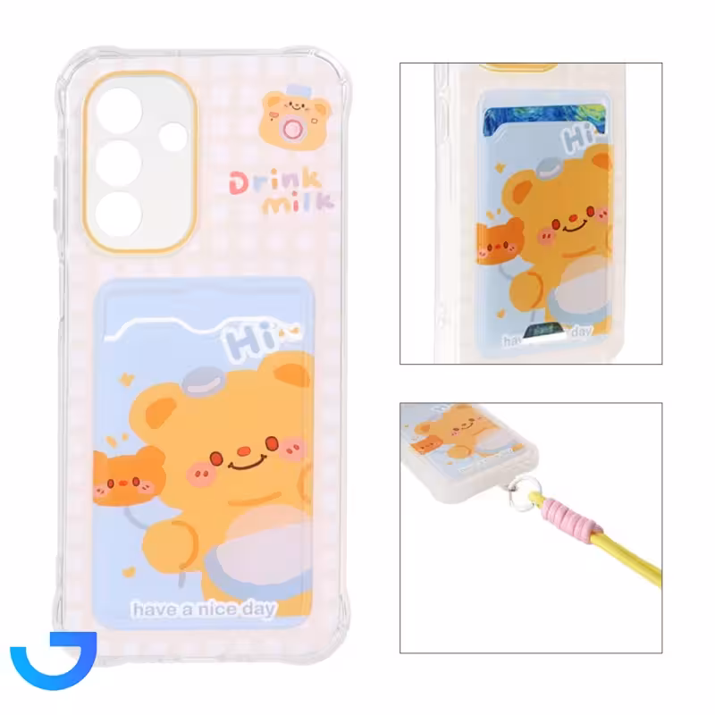 جزئیات ، قیمت و خرید قاب ژله ای جاکارتی طرح دار با بند مچی Samsung Galaxy A26 | فروشگاه آریا