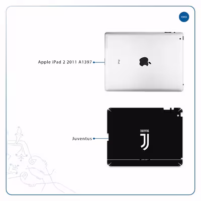 برچسب پوششی ماهوت مدل Juventus مناسب برای تبلت اپل iPad 2 2011 A1397