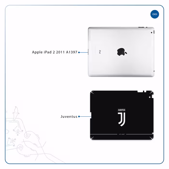 برچسب پوششی ماهوت مدل Juventus مناسب برای تبلت اپل iPad 2 2011 A1397