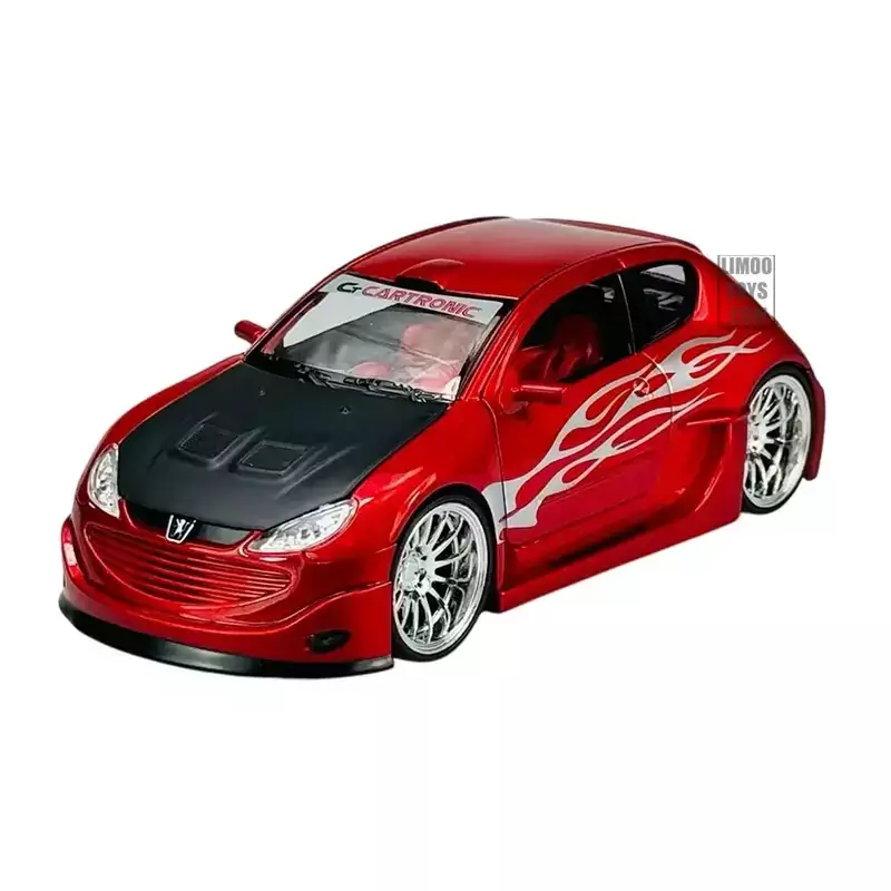 اسباب بازی ماکت ماشین فلزی مدل 206 تیونینگ  tuning برند ویلی