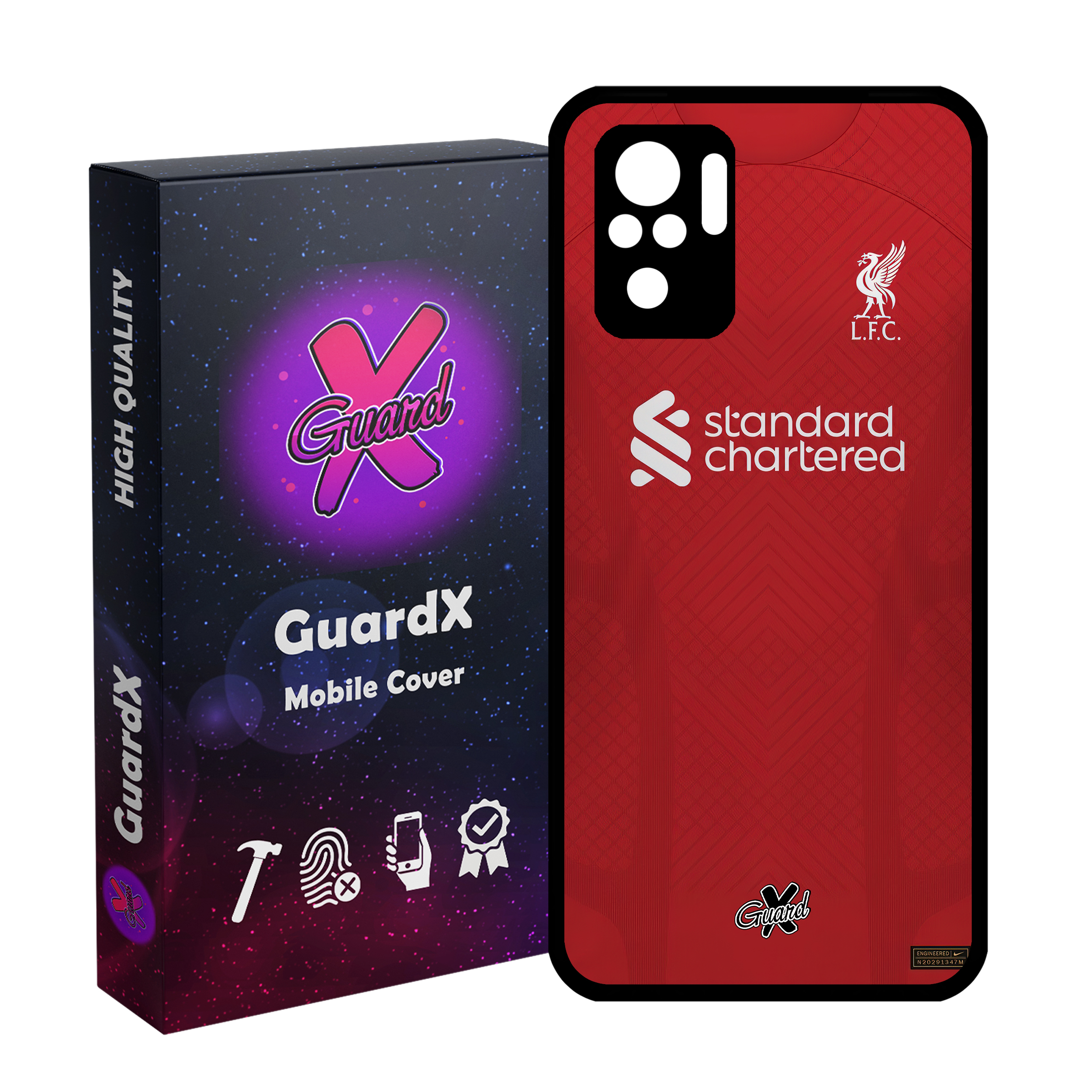 کاور گارد ایکس طرح لیورپول مدل Glass10468 مناسب برای گوشی موبایل شیائومی Redmi Note 10 4G/Redmi Note 10S