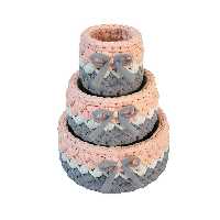 سبد قلاب بافی تریکو طرح رویا  مجموعه 3 عددی