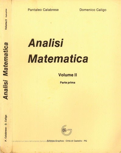 خرید و دانلود نسخه کامل کتاب Analisi Matematica, Vol. 2 Parte I