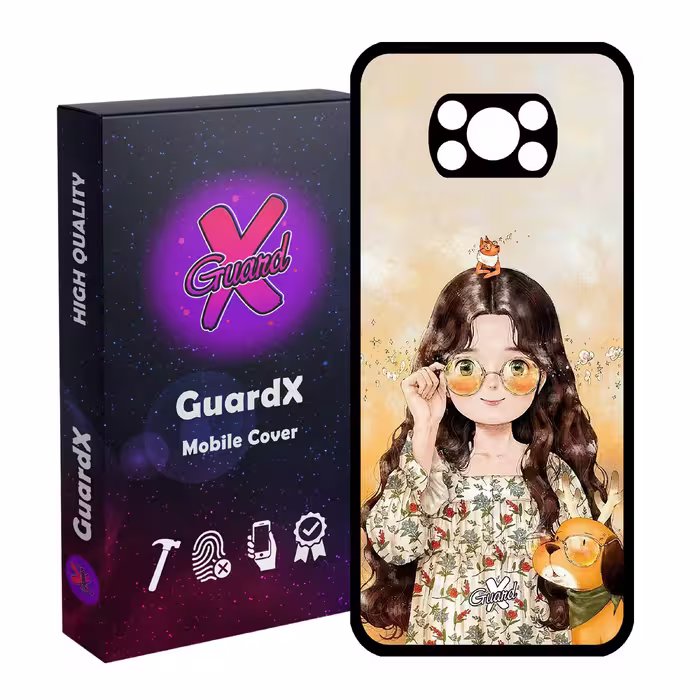 کاور گارد ایکس طرح Girl مدل Glass10253 مناسب برای گوشی موبایل شیائومی Poco X3 / Poco X3 NFC