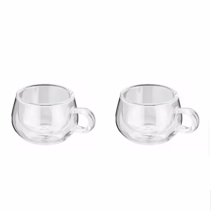 لیوان مدل دوجداره دسته دار کد B250 بسته 2 عددی