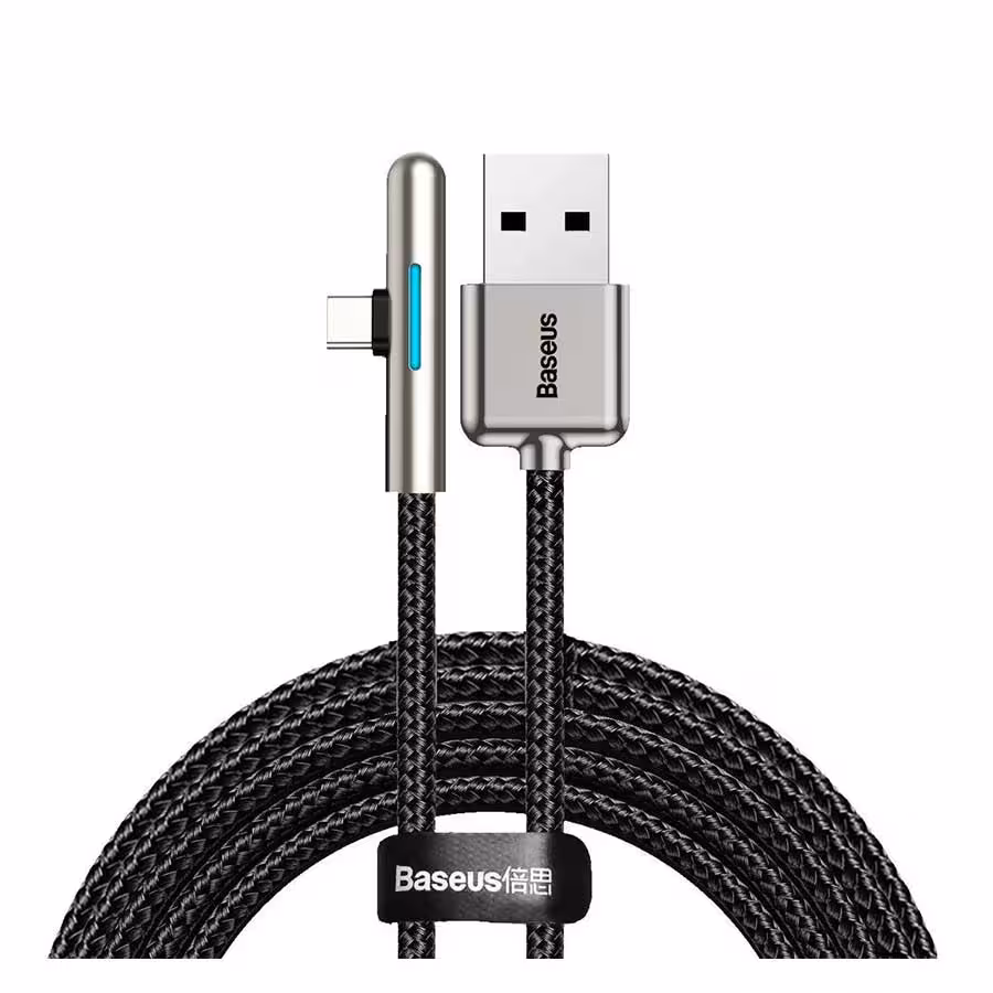 قیمت و خرید کابل تبدیل 2 متری USB به USB-C بیسوس مدل Mobile Game Elbow CAT7C-C01 | یاس ارتباط