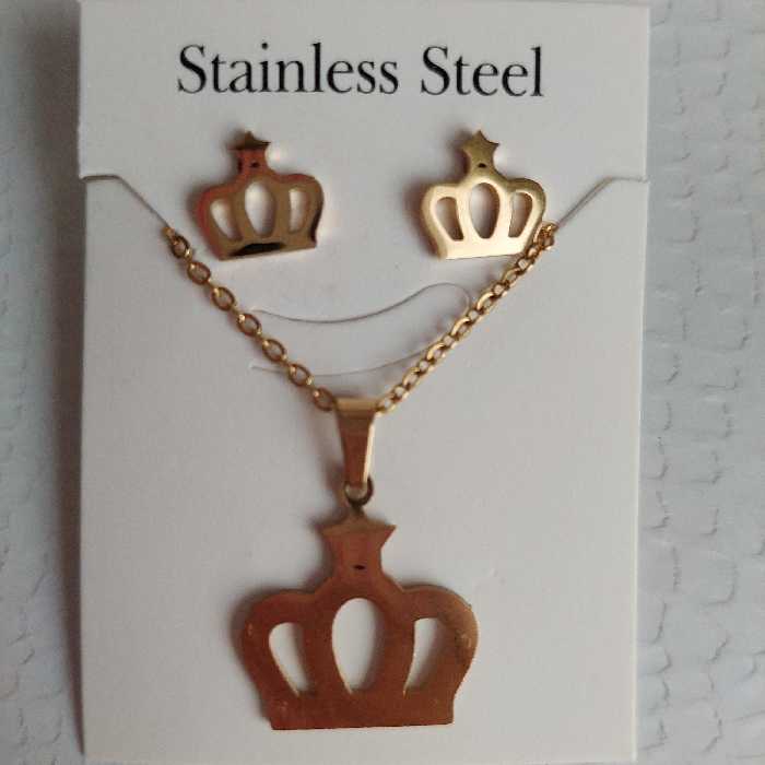 نیم ست استیل  طرح  تاج 