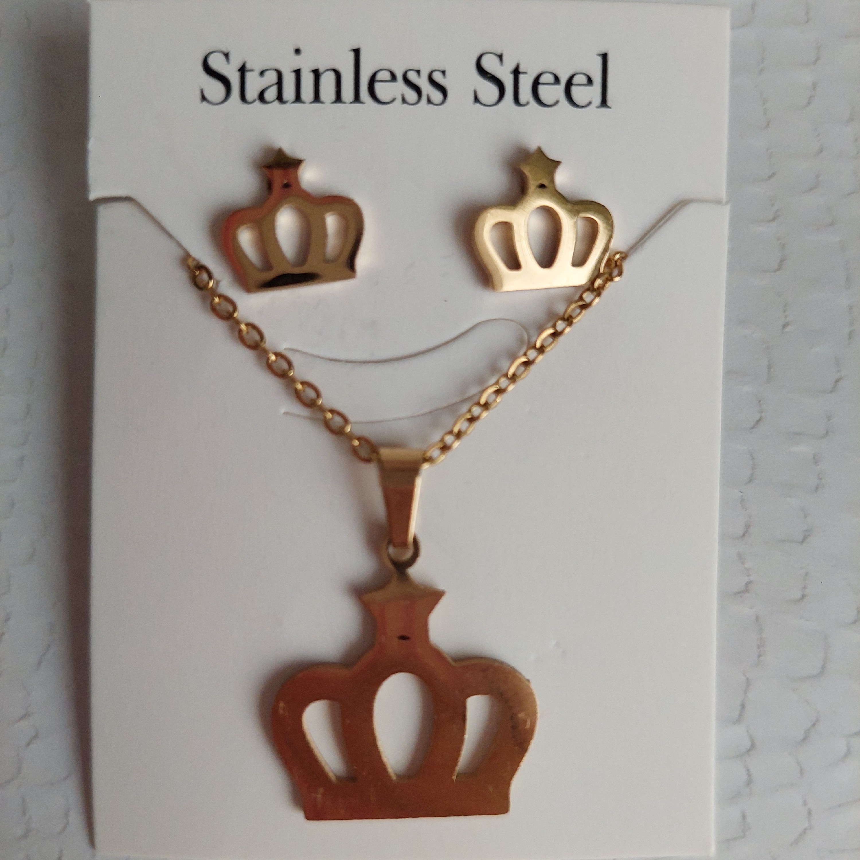 نیم ست استیل  طرح  تاج 