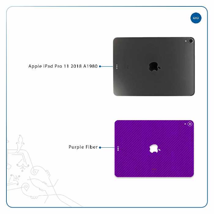 برچسب پوششی ماهوت مدل Purple-Fiber مناسب برای تبلت اپل iPad Pro 11 2018 A1980