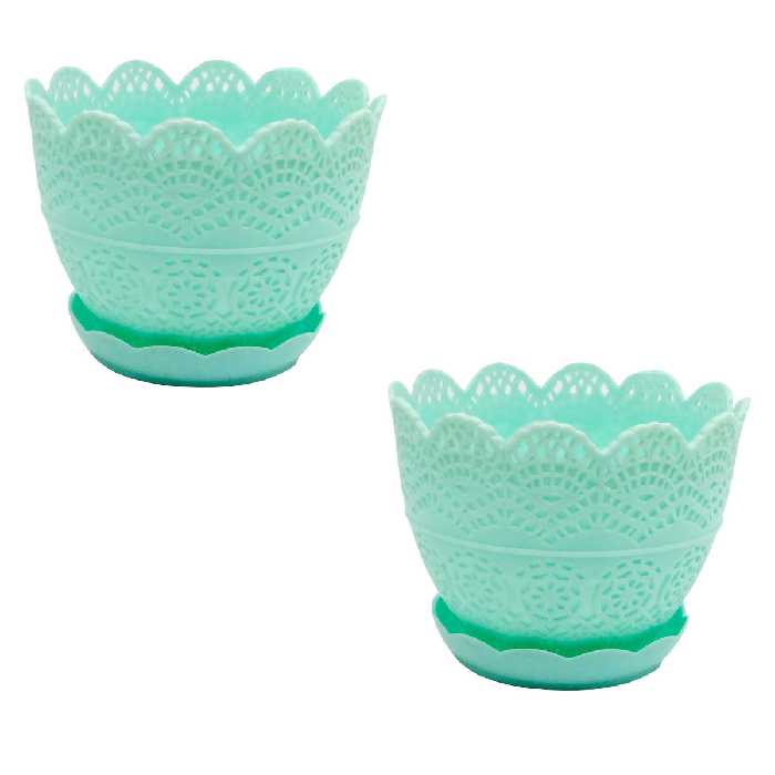 گلدان طرح کاکتوسی مجموعه 2 عددی