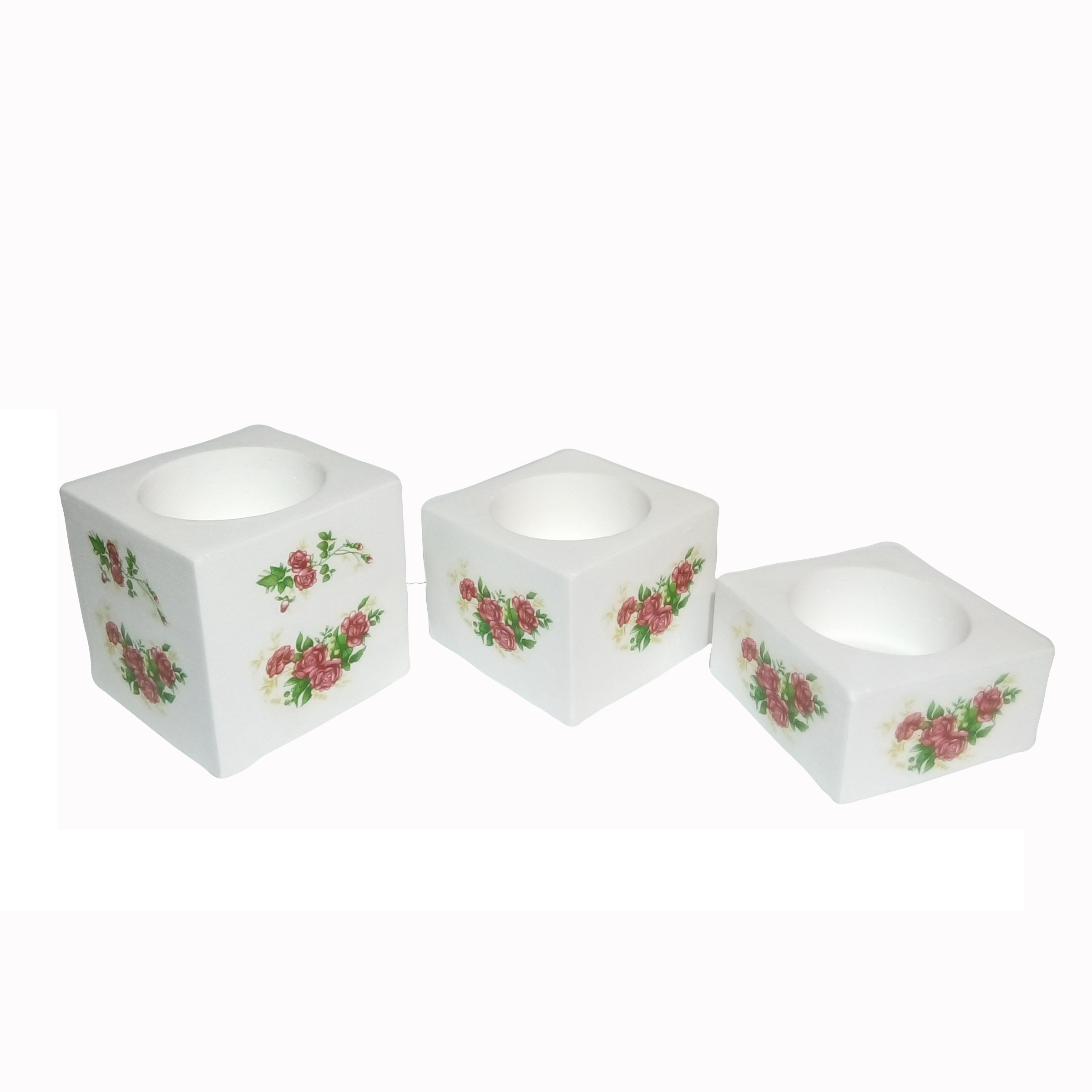 جاشمعی مدل گل سرخ کد ABC 1 بسته سه عددی