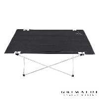 میز کمپ مشکی سیاه کمپینگ اردوگاه پارچه تاشو با اندازه متوسط ​​و پیک نیک 57 X 43 38 سانتی متر GRİMALDİ
