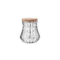 بانکه (جا حبوباتی) 1 عددی بامبو شیشه ای  پیرکس مدل  H12 کد Gw90305003