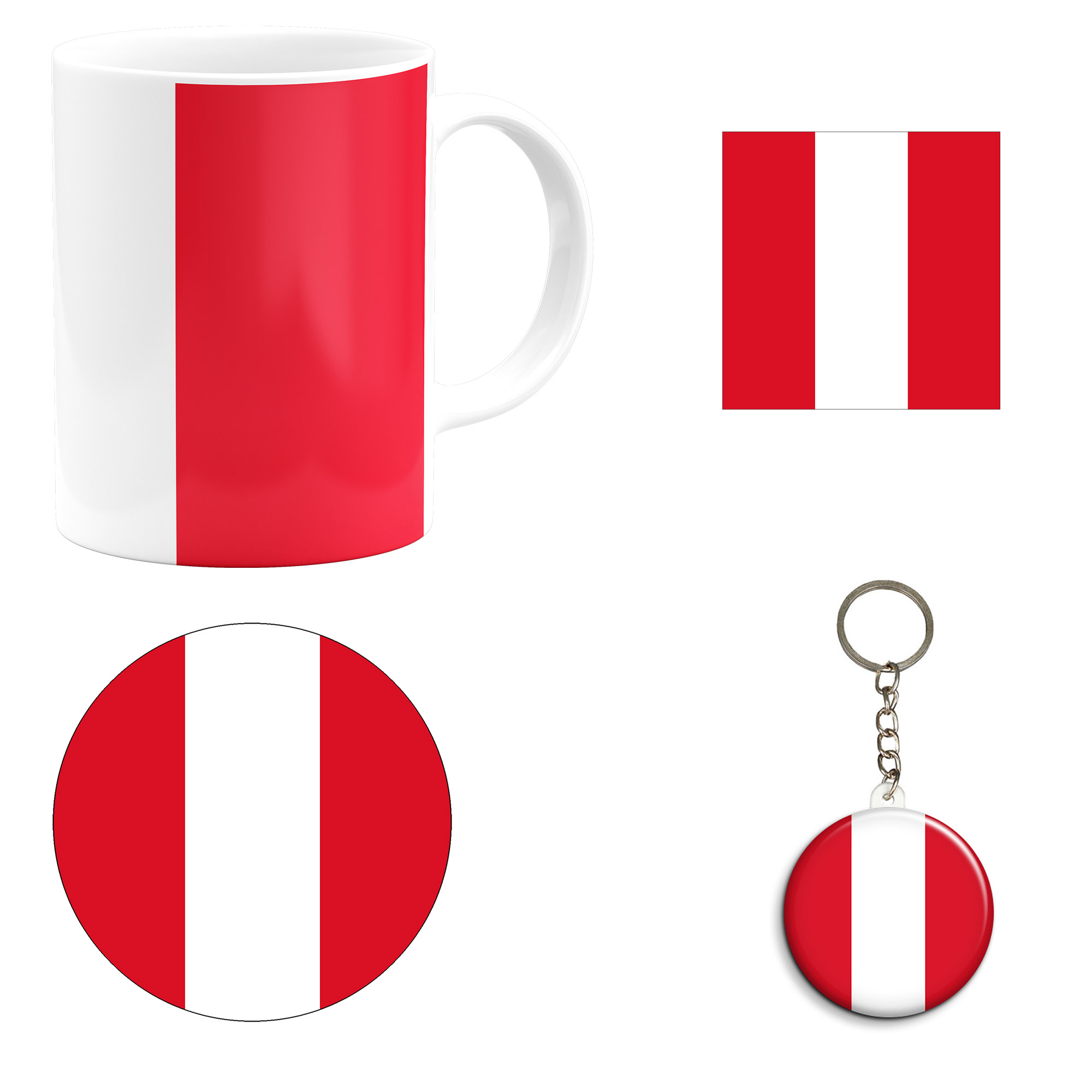 ست هدیه ماگ طرح پرچم پرو مدل Peru کد M1