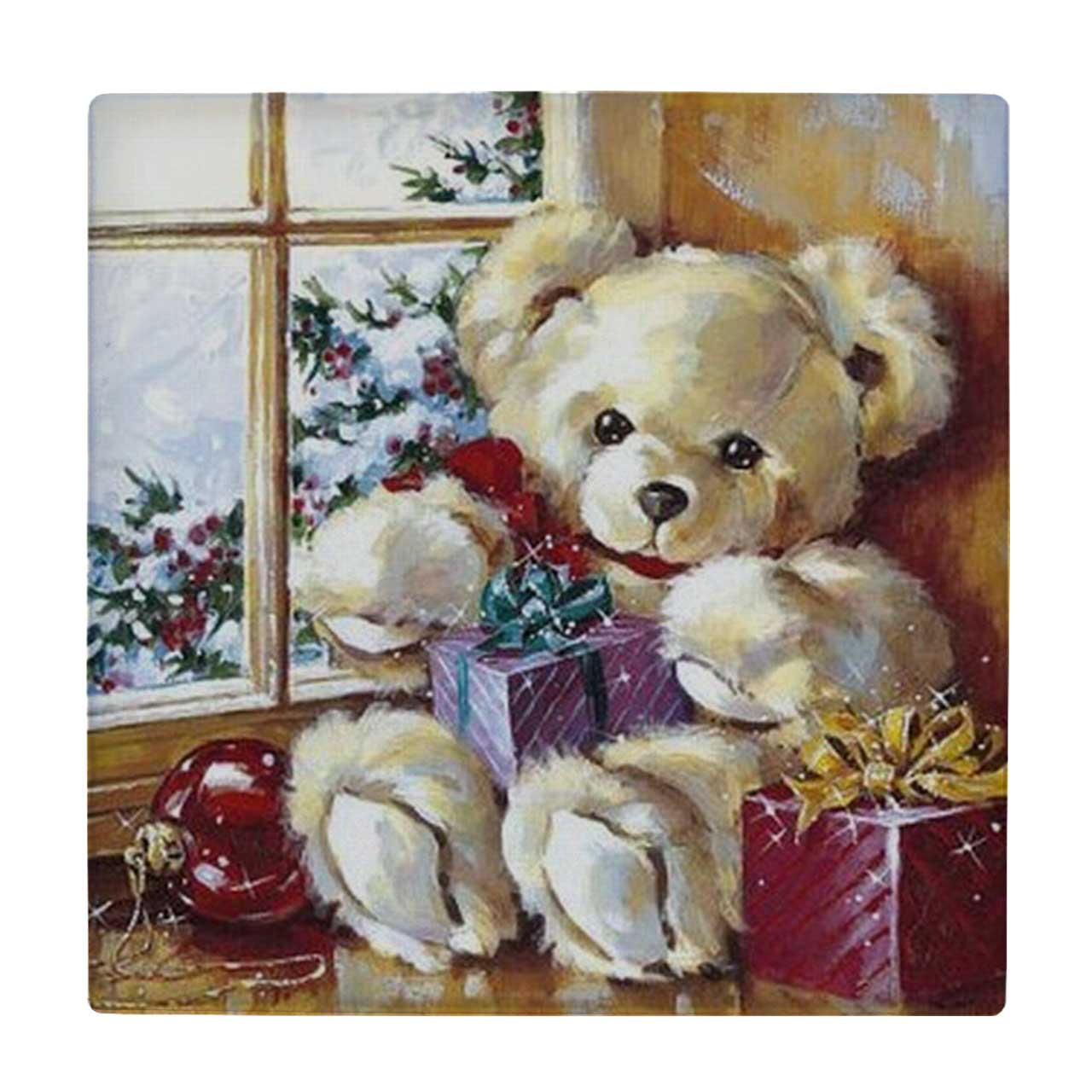 زیر لیوانی طرح خرس عروسکی و جعبه هدیه کد    4016487_2338