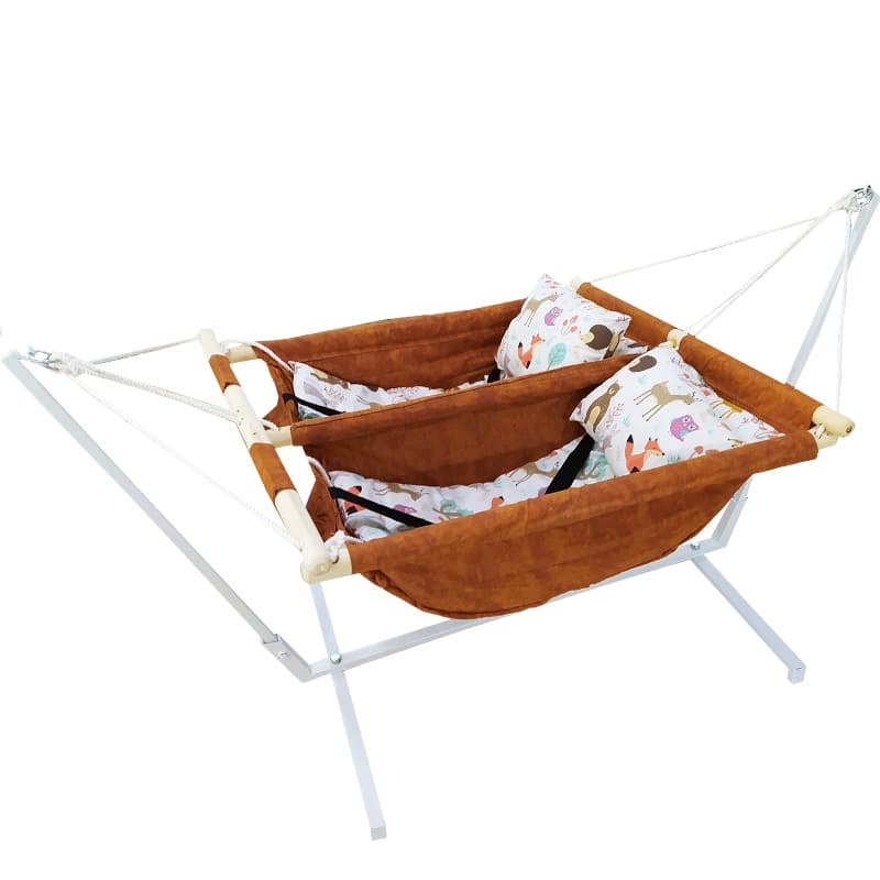 گهواره سنتی دو قلو پایه دار بانوچ حیوانات آنیا Aniya