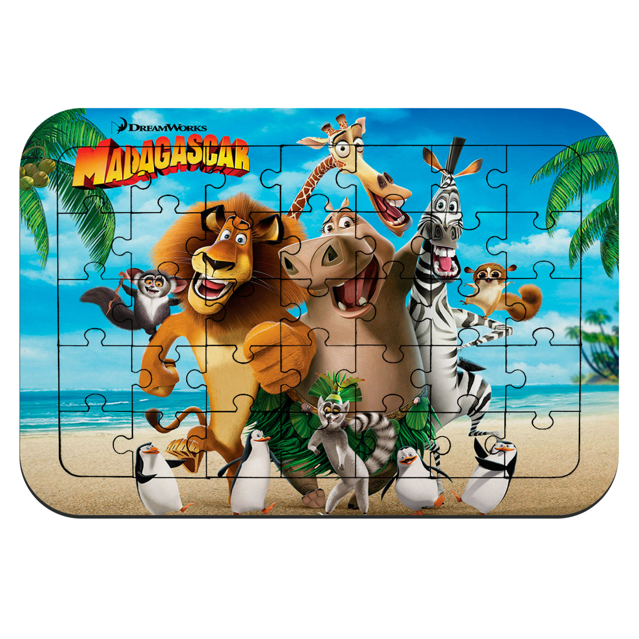پازل 35 تکه طرح انیمیشن ماداگاسکار مدل NI1773 