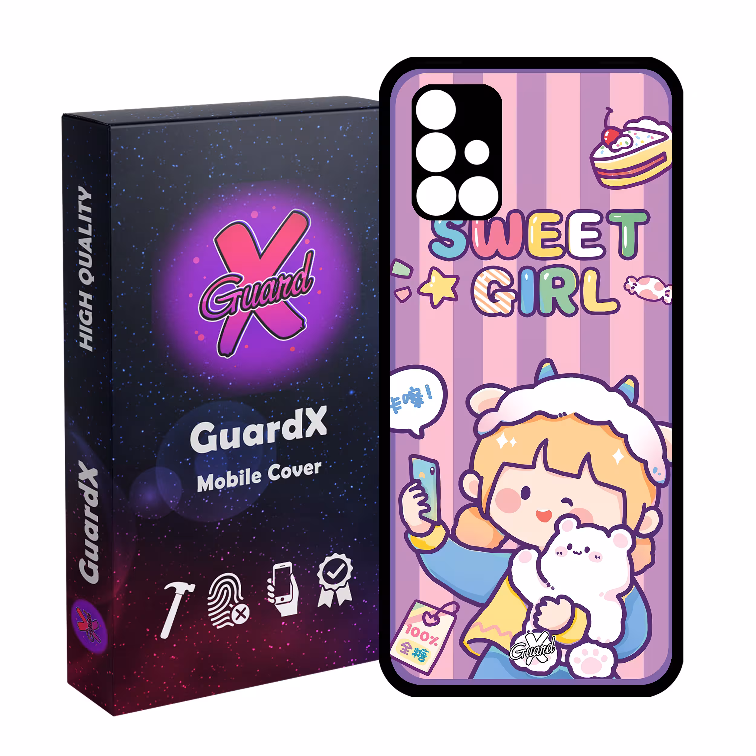 کاور گارد ایکس طرح دختر مدل Glass10518 مناسب برای گوشی موبایل سامسونگ Galaxy A51 5G