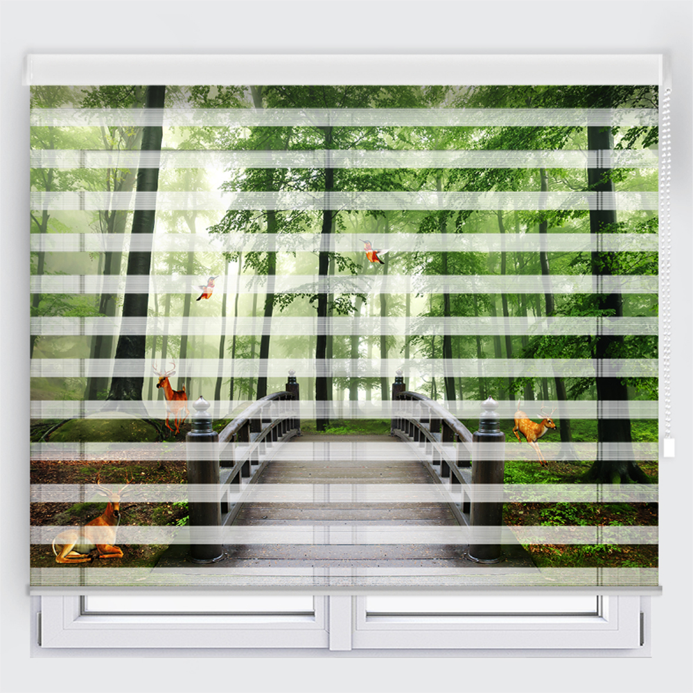 پرده زبرا مدل TD-64 سایز 160x180 سانتی متر