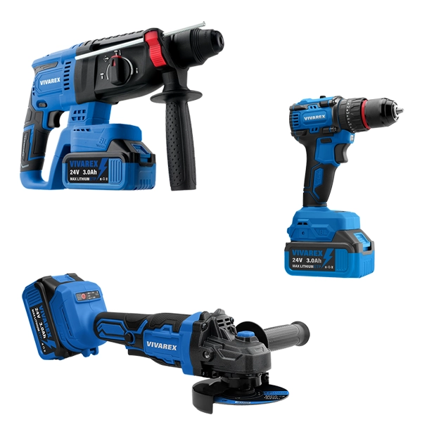 کیت شارژی براشلس 3 عددی ویوارکس VR2403-BCK - ابزار یراق