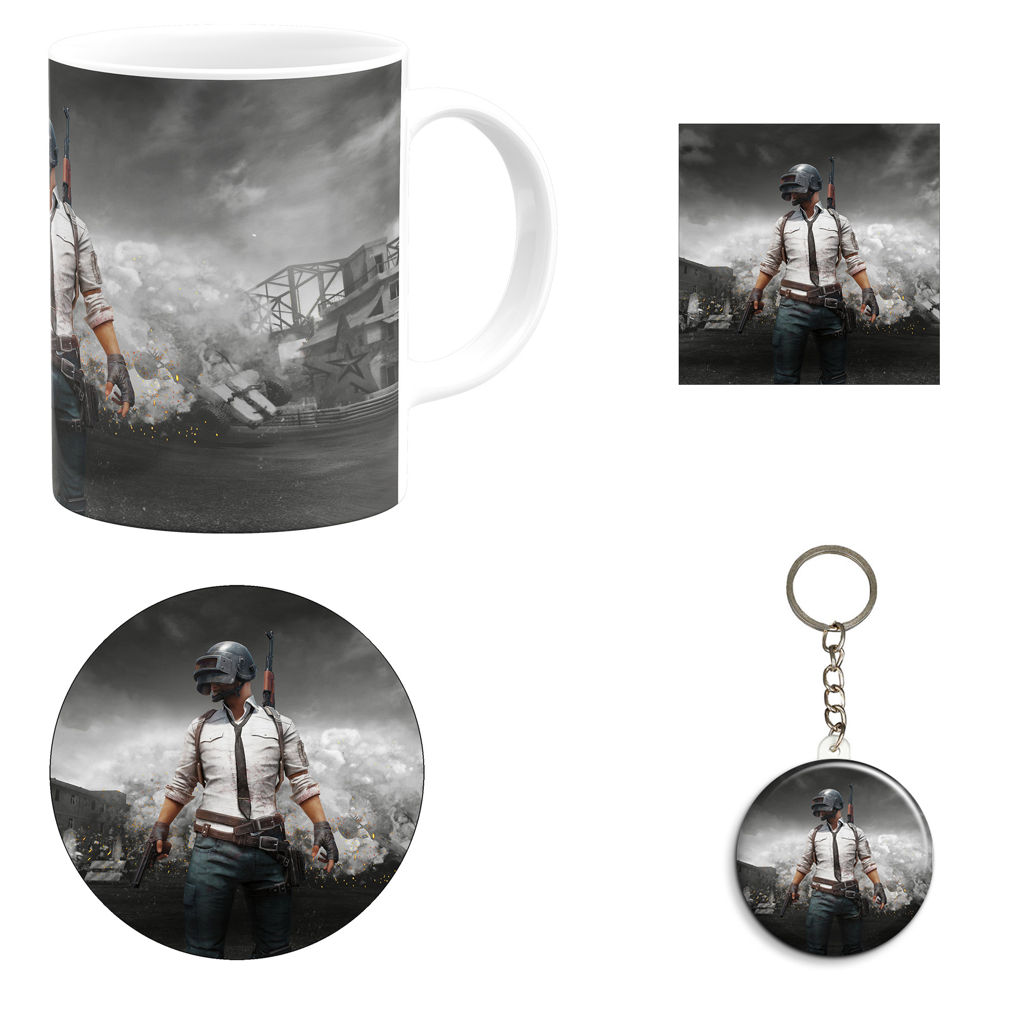 ست هدیه ماگ مدل بازی پابجی طرح PUBG: Battlegrounds کد M4