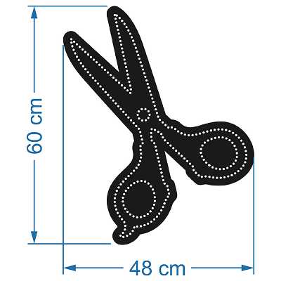 تابلو ال ای دی آیاز طرح قیچی کد 300W