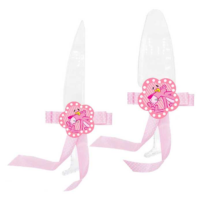 ست کارد و کفگیر سرو کیک مدل پلنگ صورتی مجموعه 2 عددی