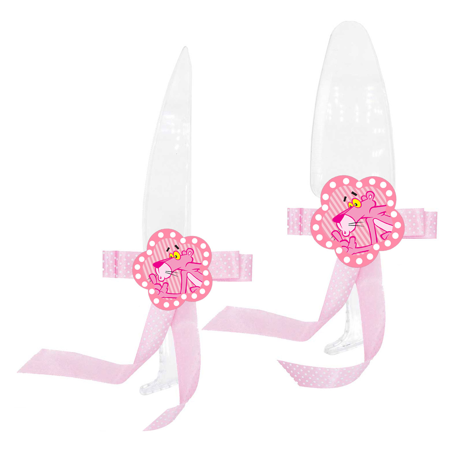 ست کارد و کفگیر سرو کیک مدل پلنگ صورتی مجموعه 2 عددی