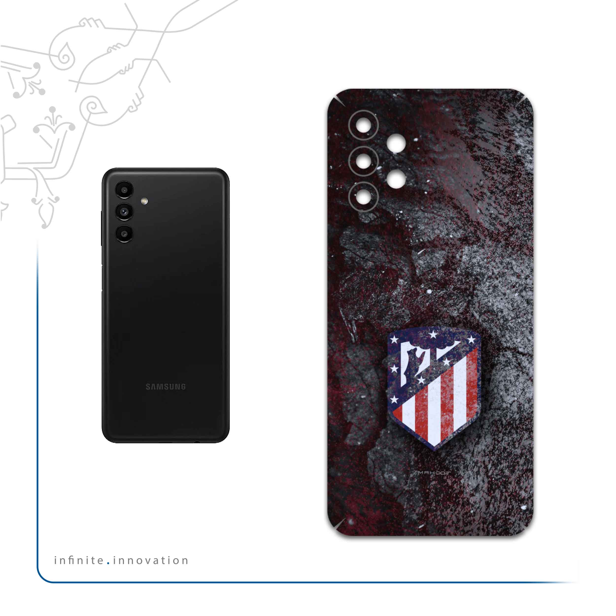 برچسب پوششی ماهوت مدل Atletico-de-Madrid مناسب برای گوشی موبایل سامسونگ Galaxy A13