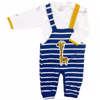 سرهمی پیشبندی و بلوز طرح زرافه نیلی Nili