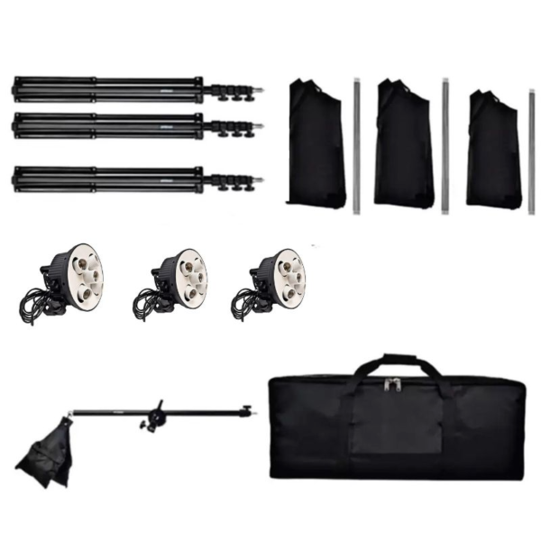 کیت سه شاخه هولدر 5 لامپ سرامیکی Diamond Continuous Lighting 5 Lamps