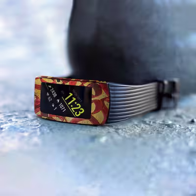 برچسب ماهوت طرح Nastaliq-6 مناسب برای ساعت هوشمند سامسونگ Galaxy Gear Fit 2 Pro