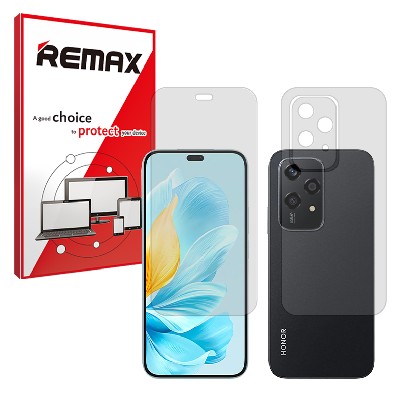 گلس صفحه نمایش و پشت گوشی آنر 200 Lite مدل هیدروژلی مات برند ریمکس کد SS