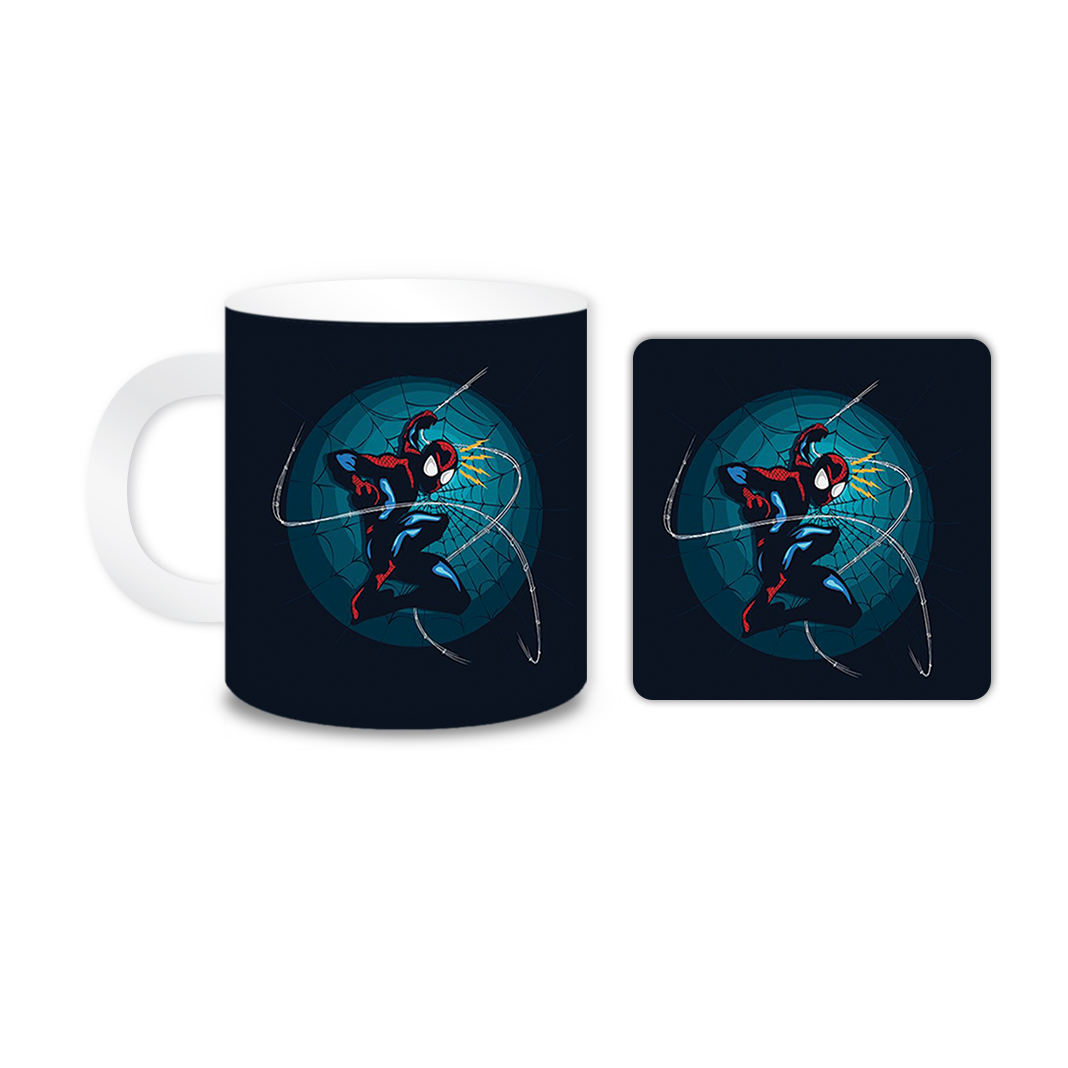 ماگ مدل عنکبوت کد 1807 به همراه زیر لیوانی