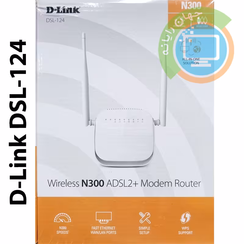 مودم روتر D-Link مدل DSL-124 (رنگ سفید)