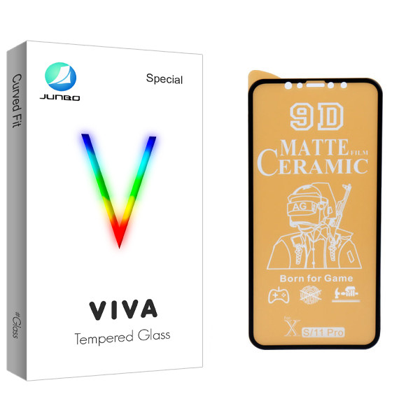 محافظ صفحه نمایش سرامیکی مات جانبو مدل Viva Glass مناسب برای گوشی موبایل اپل iphone11PRO / X/XS | کالا برتری