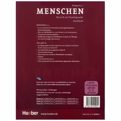 کتاب menschen A1.1 اثر جمعی از نویسندگان انتشارات زبان مهر