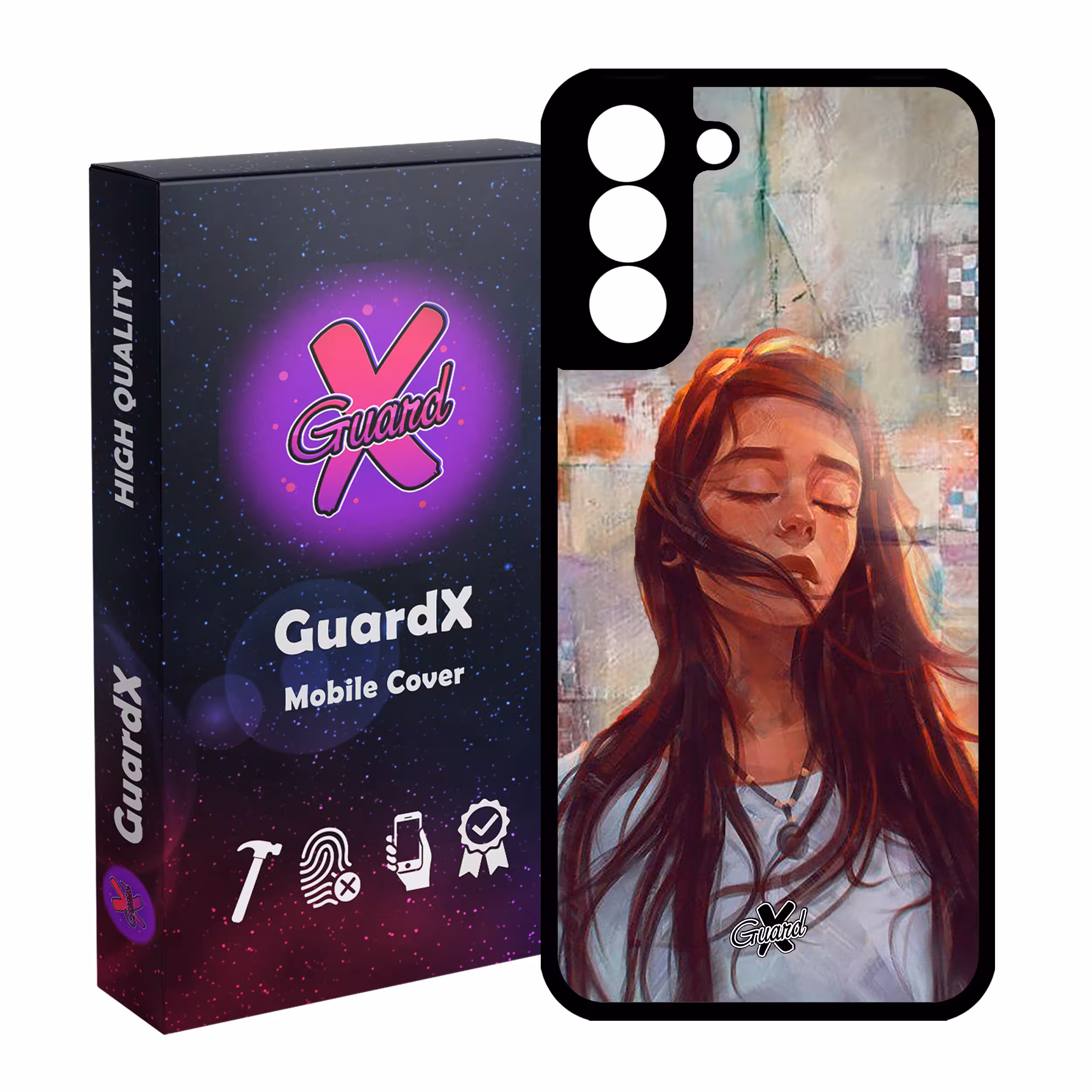 کاور گارد ایکس طرح Girl مدل Glass10056 مناسب برای گوشی موبایل سامسونگ Galaxy S21 FE